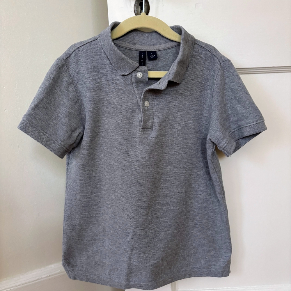 Gray Kids Polo Shirt